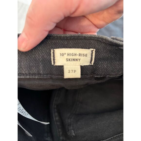 Madewell Black 10” High Rise Skinny Size 27P - Picture 4 of 7